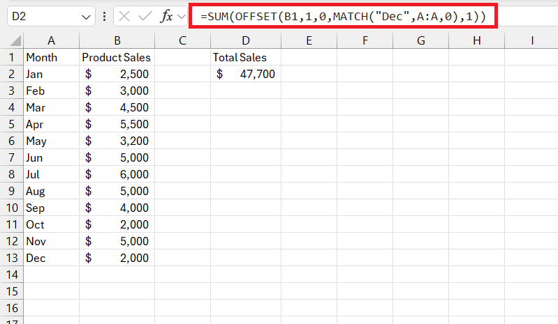 OFFSET Function