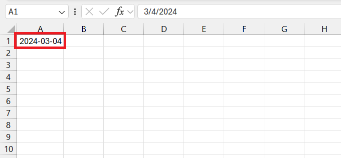 Date Format in Excel
