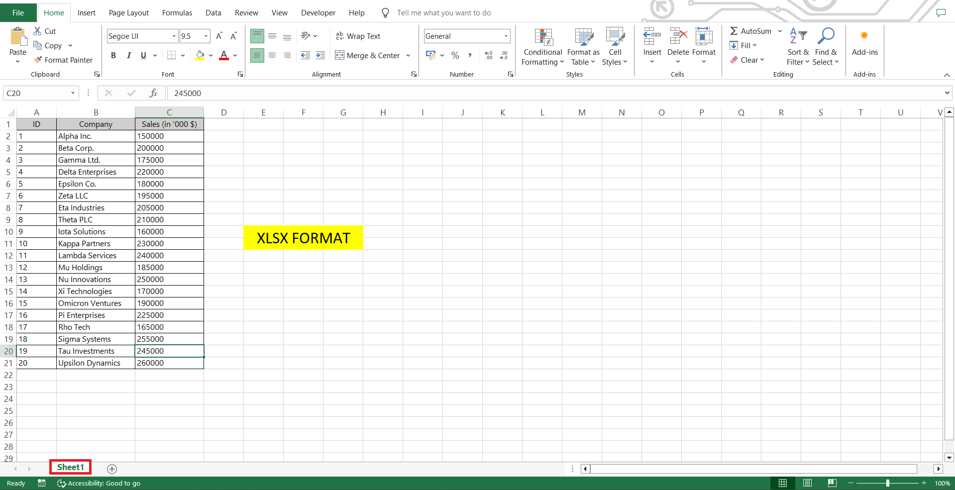 XLSX to CSV