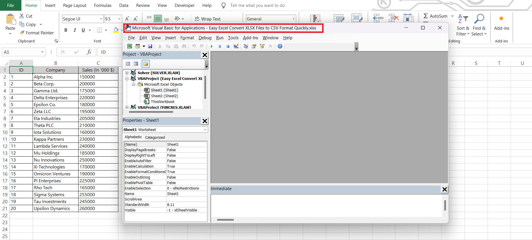 XLSX to CSV