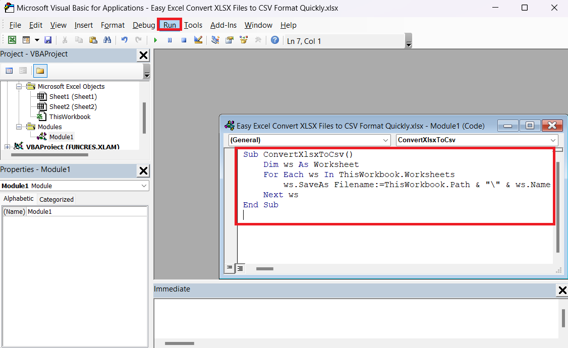 XLSX to CSV