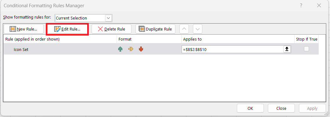 Icon Sets in Excel