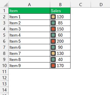Icon Sets in Excel