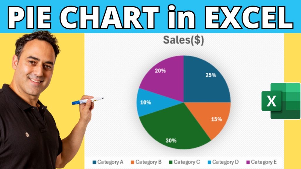 Draw a pie chart in excel