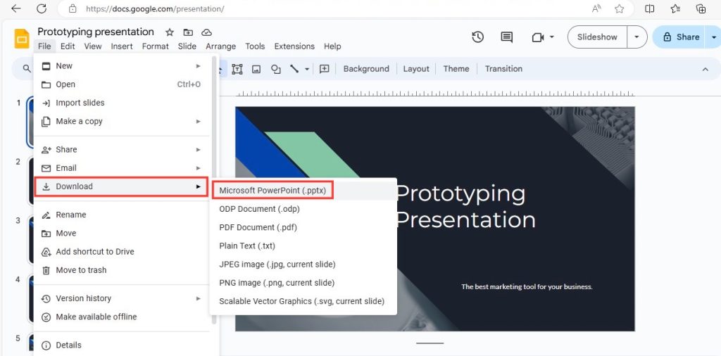 Google Slides in PowerPoint