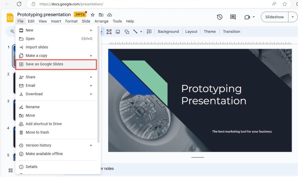 Google Slides in PowerPoint