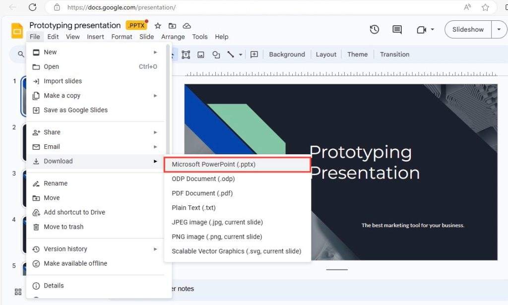 Google Slides in PowerPoint