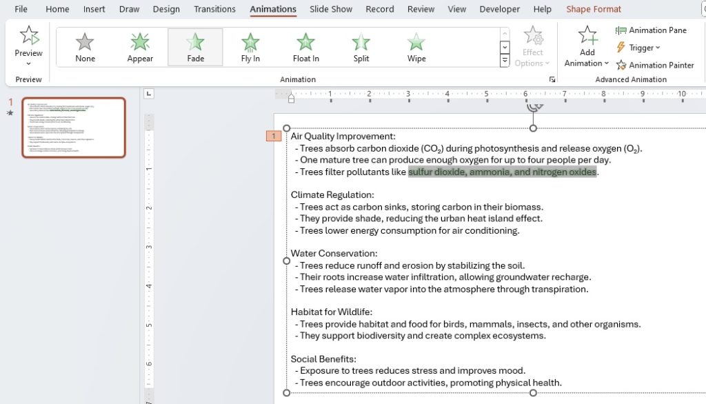 Text Highlighting in PowerPoint