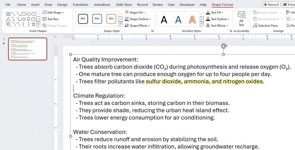 Text Highlighting in PowerPoint