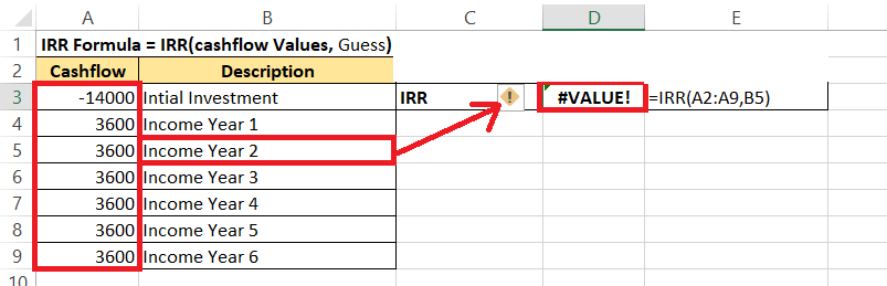 IRR Calculator in Excel