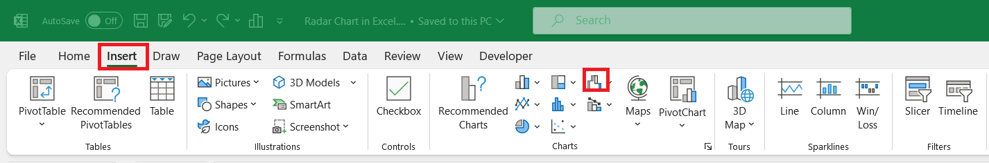 Radar Chart in Excel