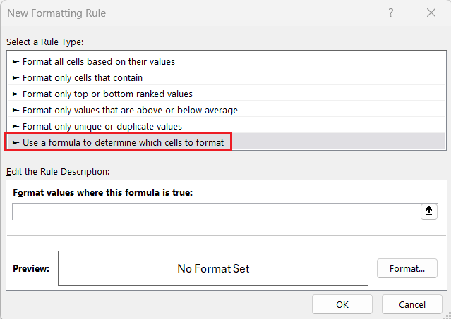 Conditional Format Based on Another Cell