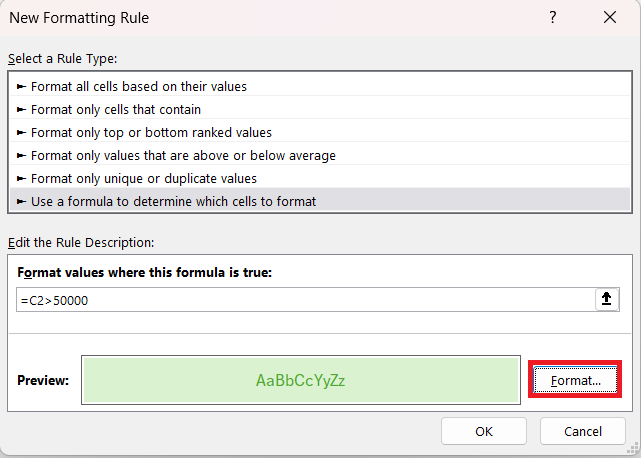 Conditional Format Based on Another Cell