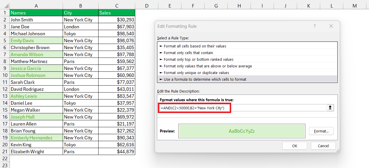 Conditional Format Based on Another Cell