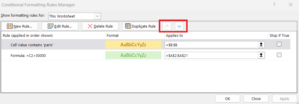 Conditional Format Based on Another Cell