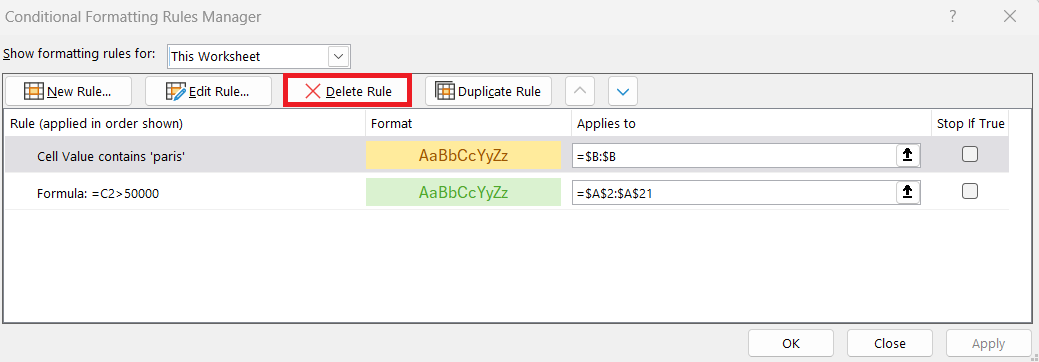 Conditional Format Based on Another Cell