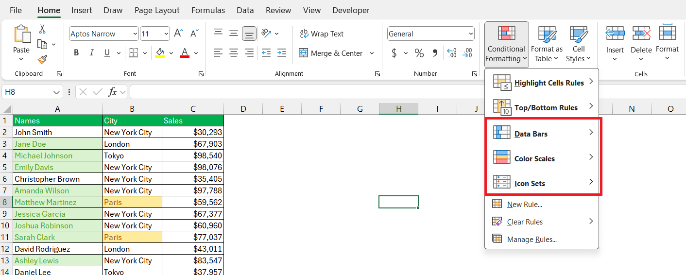 Conditional Format Based on Another Cell