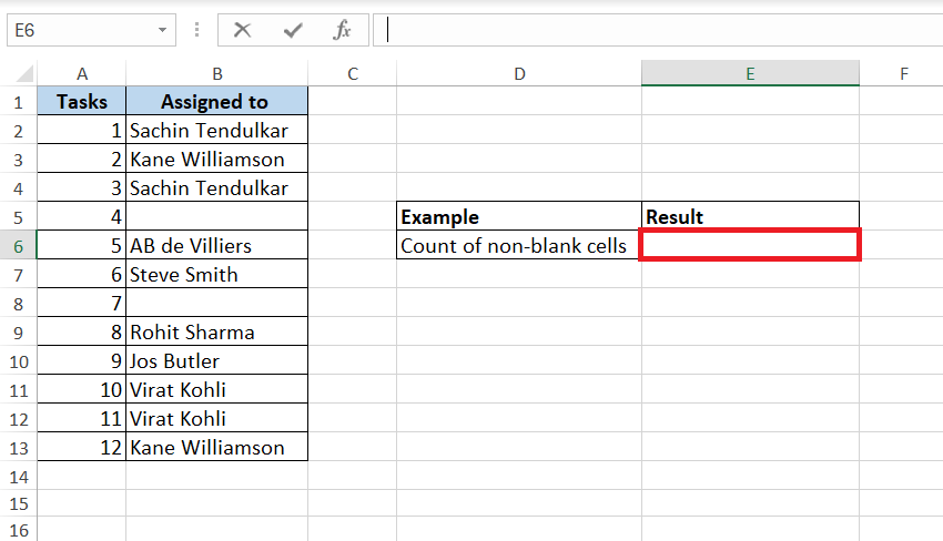 Countif Not Blank