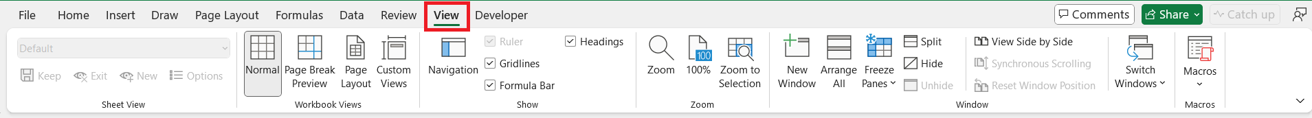 Freeze Panes in Excel