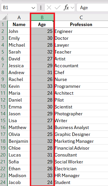 Freeze Panes in Excel