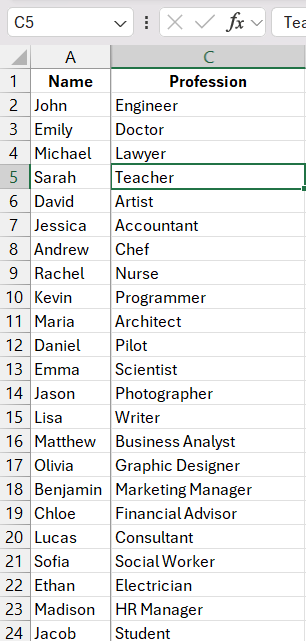 Freeze Panes in Excel