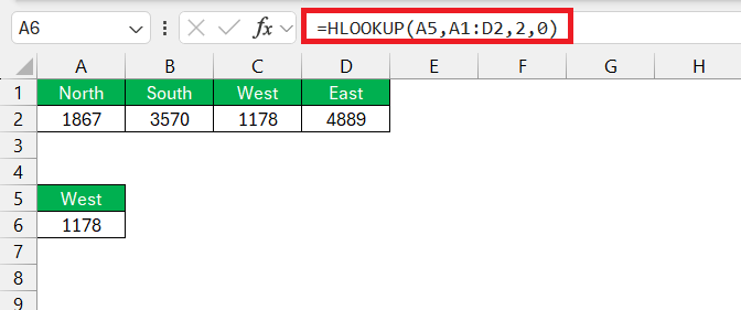 HLOOKUP