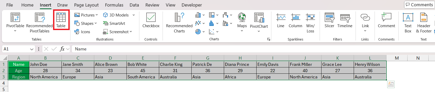 HLOOKUP