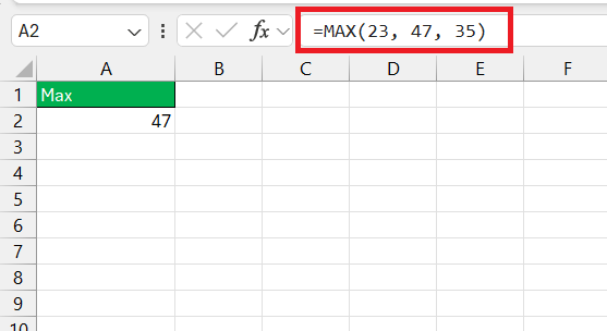 max function