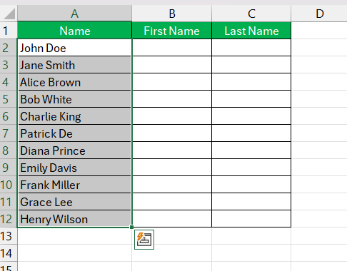 split text in excel