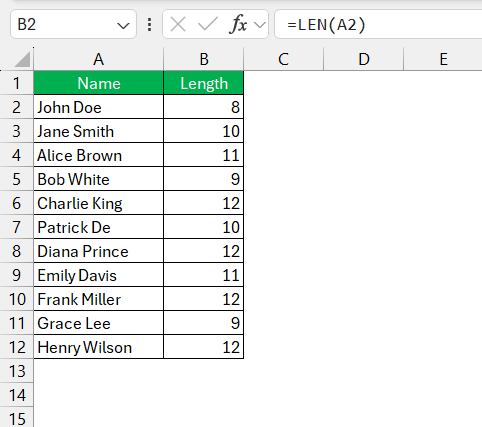 COUNTIF Characters in Excel