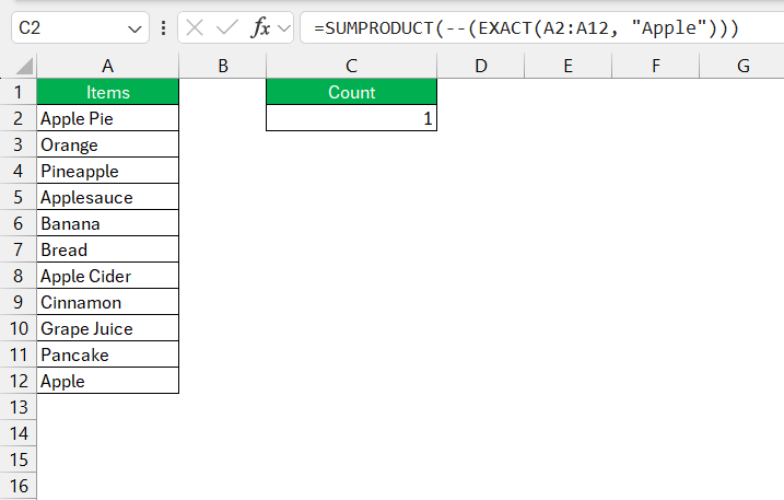 COUNTIF Characters in Excel