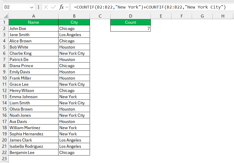COUNTIF Characters in Excel