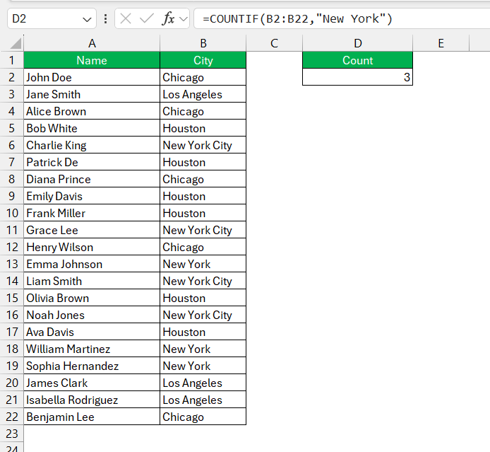 COUNTIF Characters in Excel