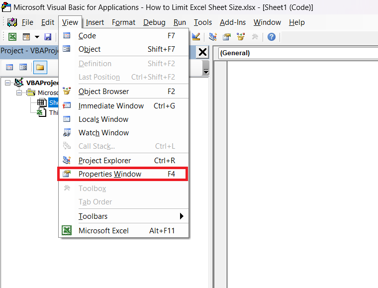 How to Limit Excel Sheet Size