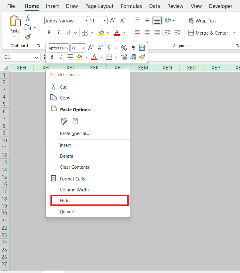How to Limit Excel Sheet Size