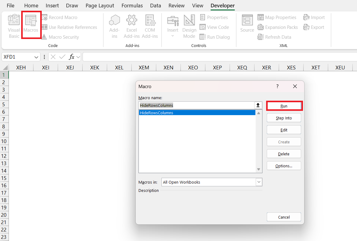 How to Limit Excel Sheet Size