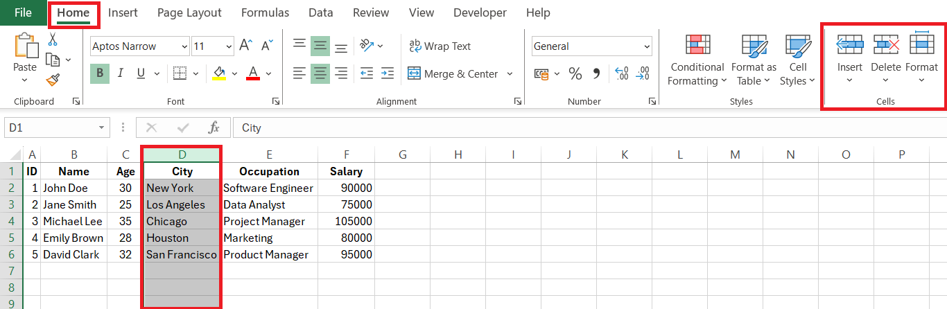 How to Add Columns in Excel