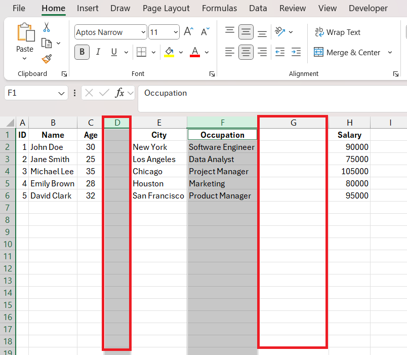 How to Add Columns in Excel