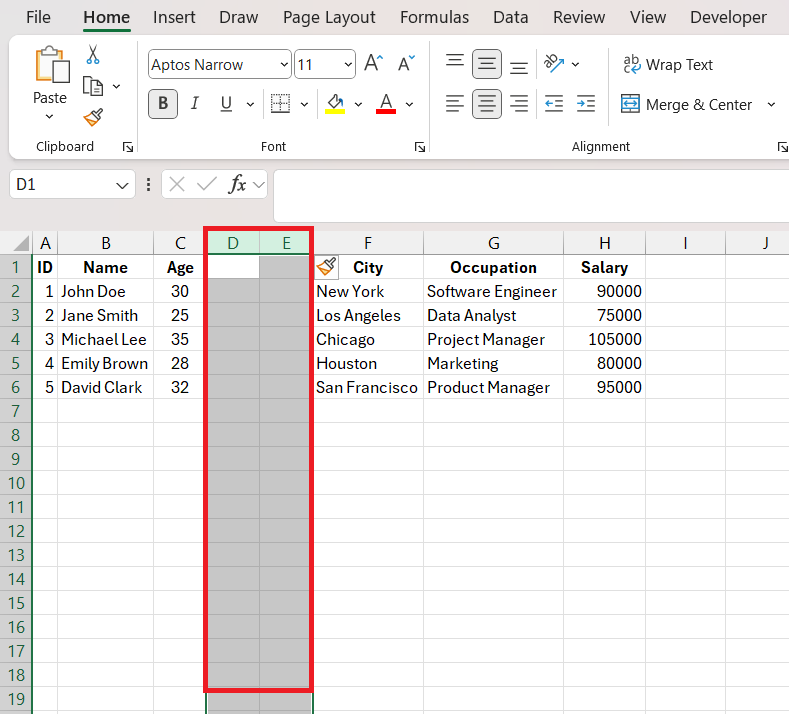 How to Add Columns in Excel