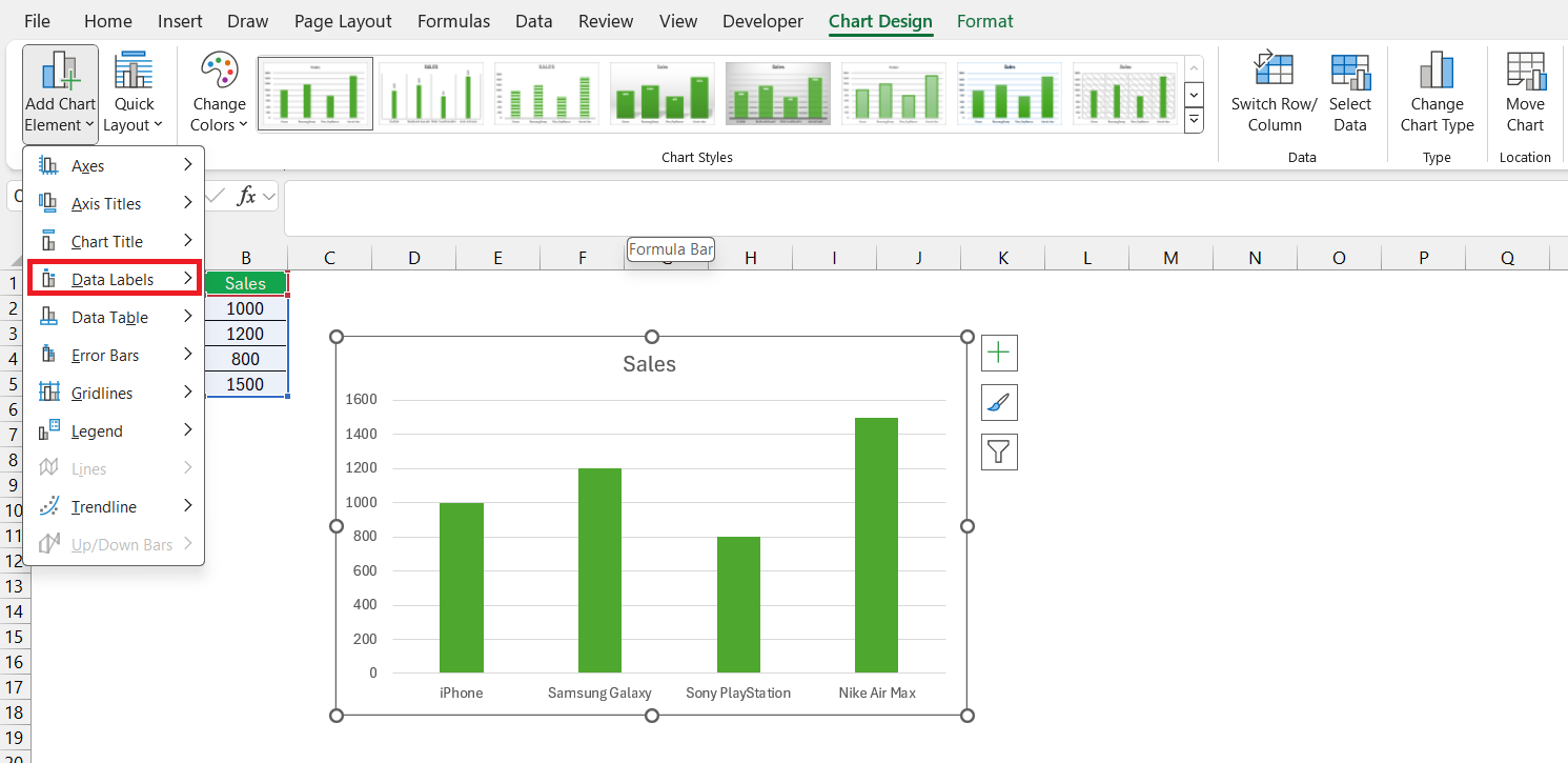Add Data Labels