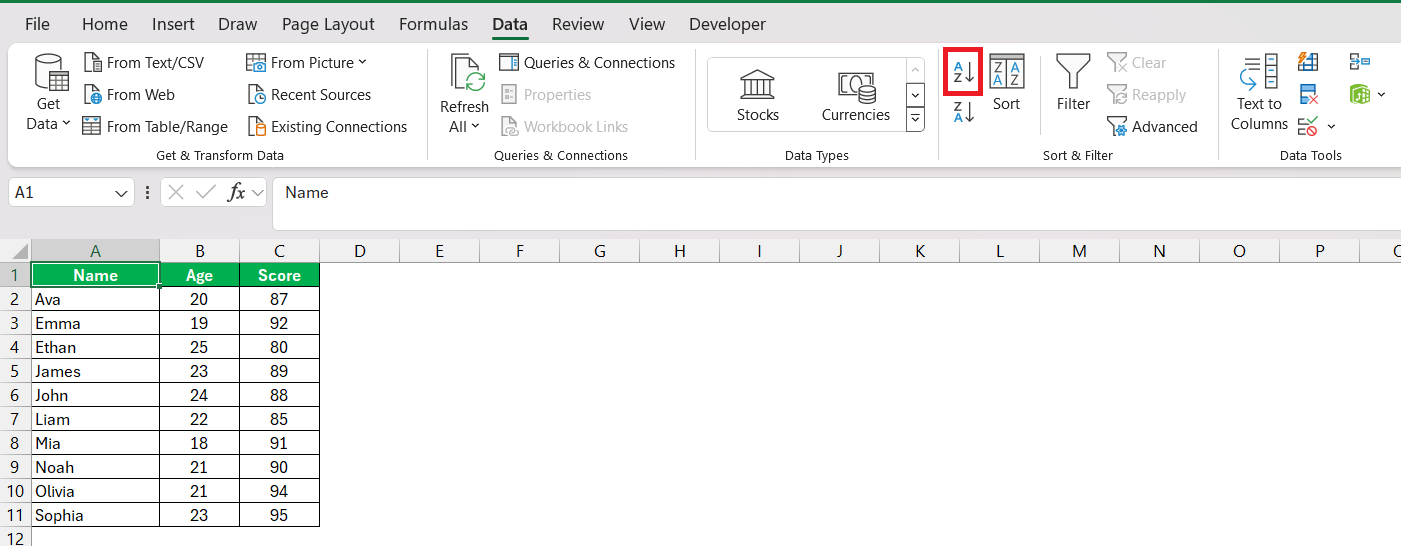 How to Alphabetize in Excel