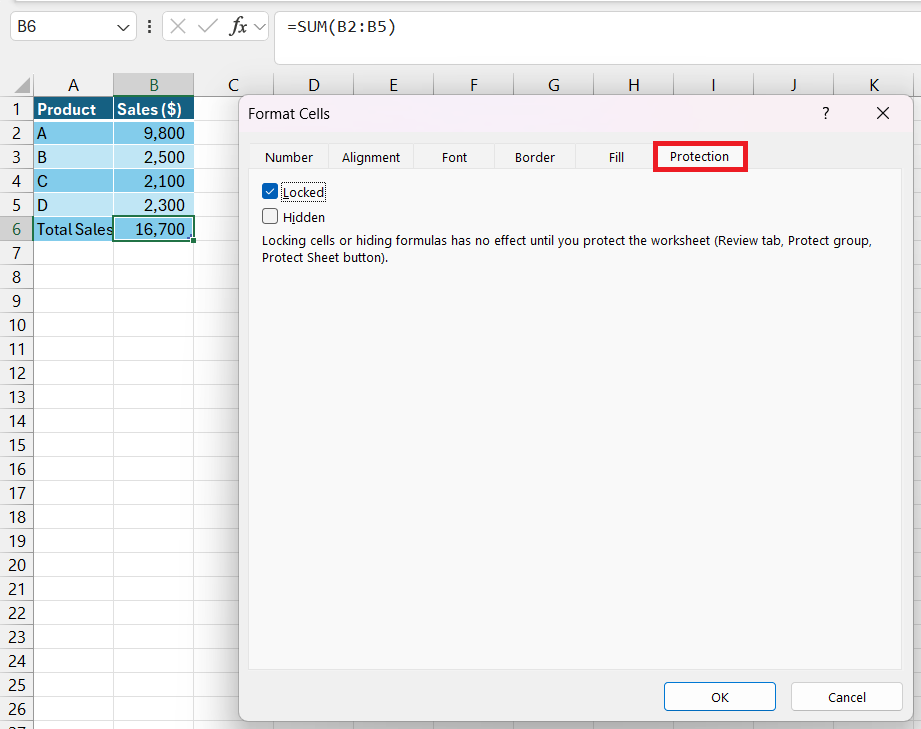 How to Hide a Formulas in Excel