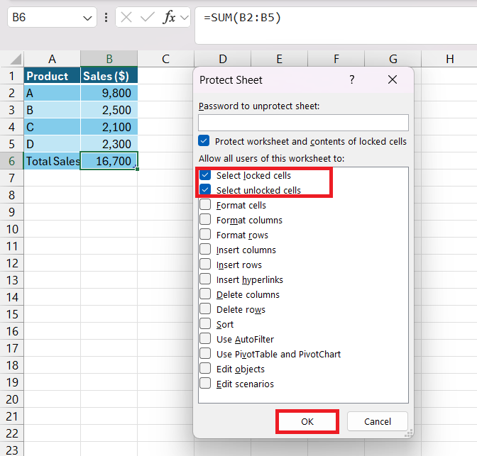 How to Hide a Formulas in Excel