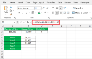 How to Calculate Double Declining Depreciation in Excel | MyExcelOnline