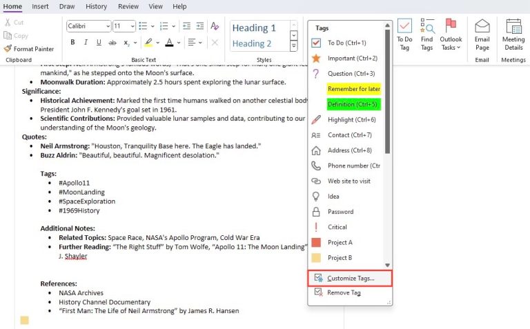 How to Use Tags in OneNote - Step by Step Guide | MyExcelOnline
