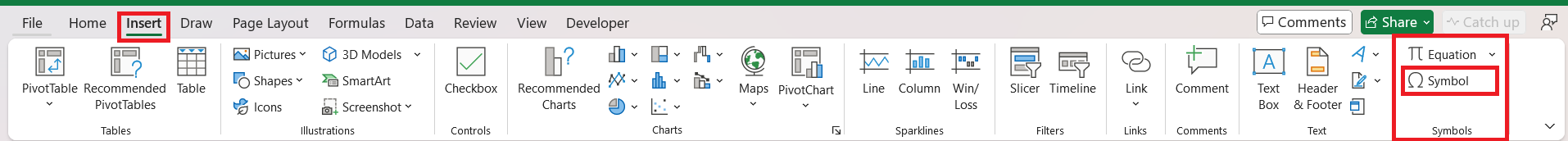 Infinity Symbol in Excel