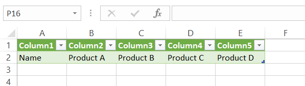 Excel columns to rows