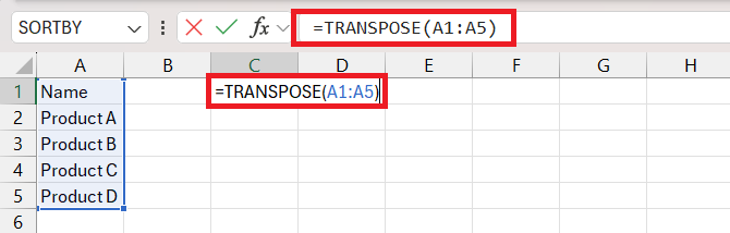 Convert Columns to Rows in Excel