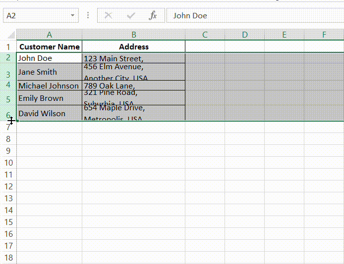 excel autofit