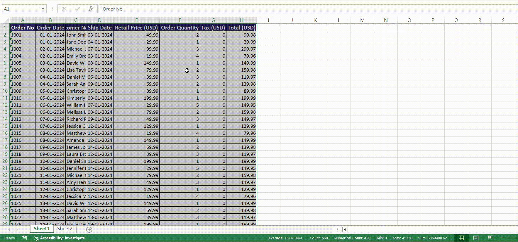 excel autofit